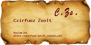Czirfusz Zsolt névjegykártya