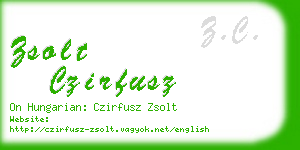 zsolt czirfusz business card